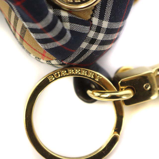 バーバリー BURBERRY チャーム うさぎ ノバチェック ナスカン