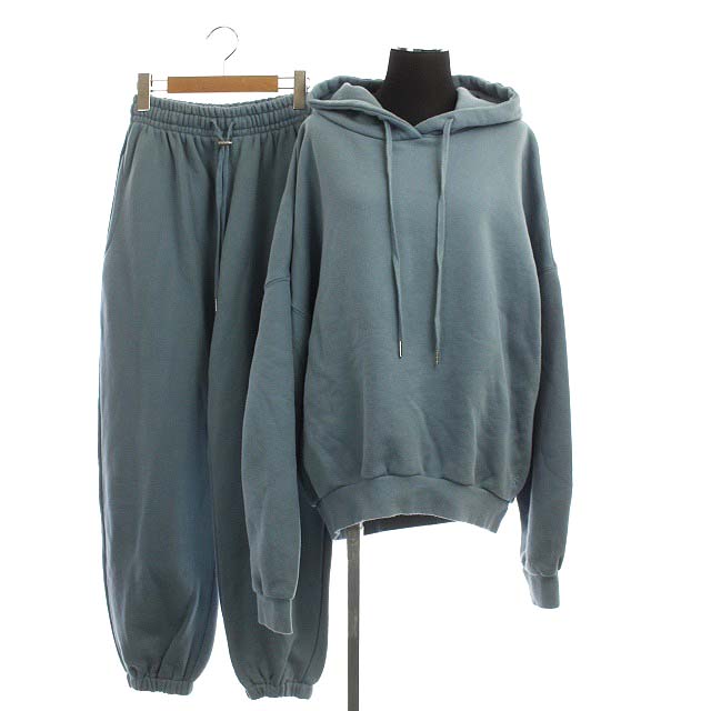 フランキーショップ Frankie Shop セットアップ 上下 スウェットパーカー プルオーバー イージーパンツ S 水色 ライトブルー Df Os レディース 170 ベクトルパーク