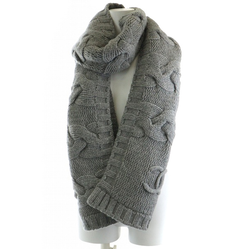 シャネル CHANEL スポーツ ケーブル編み ココマーク カシミヤ混  