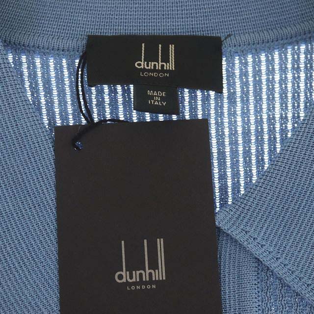 未使用品 ダンヒル dunhill シルクニット ポロシャツ 半袖 プル 