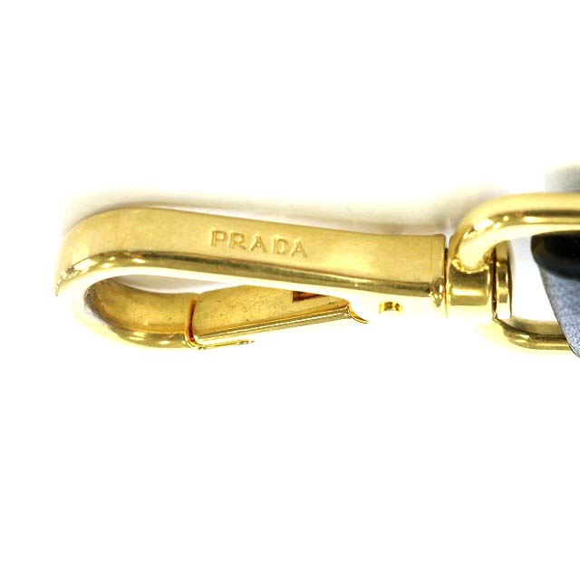 プラダ PRADA ショルダーストラップ レザー バイカラー 黒 ブラック  