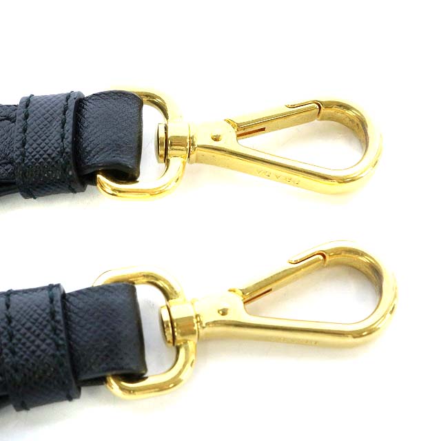 プラダ PRADA ショルダーストラップ レザー バイカラー 黒 ブラック  