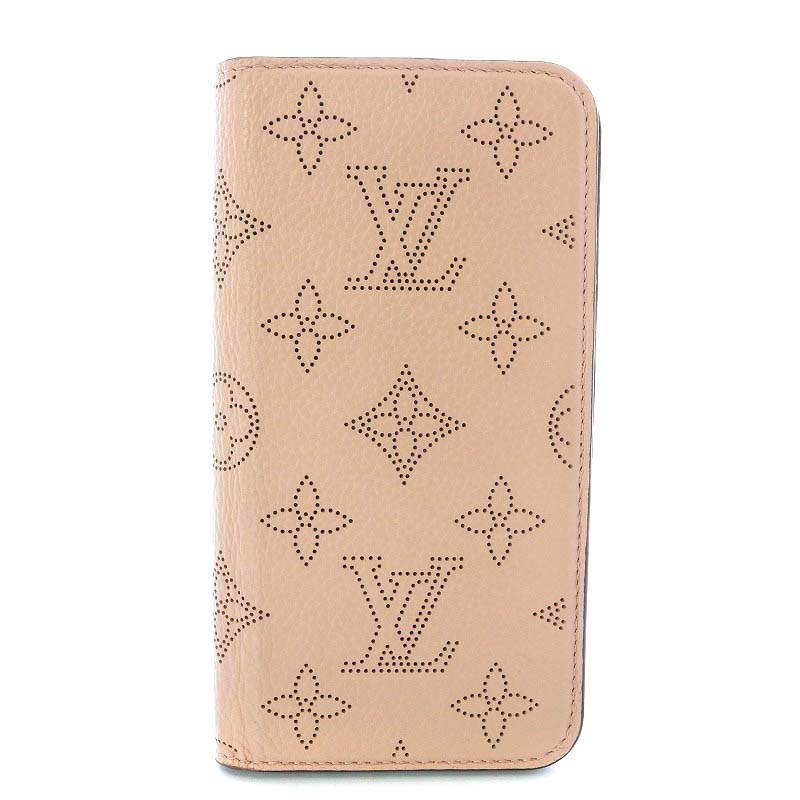 ルイヴィトン LOUIS VUITTON モノグラム フォリオ マヒナ iPhone X XS 