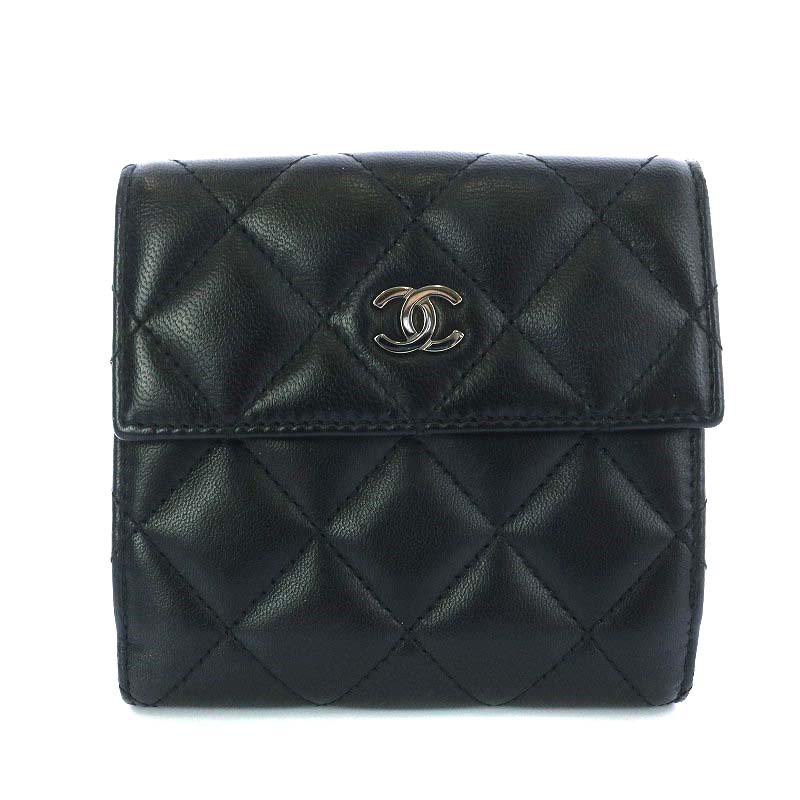 シャネル CHANEL マトラッセ 財布 二つ折り ココマーク ダブルホック 