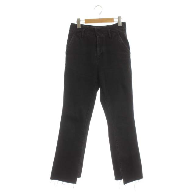 ファイブ アンドハーフ 5 1/2 Five and Half BEAUTY-LINE SLIT DENIM スリット デニム ジーンズ カットオフ ハイウエスト 27 チャコール /HS ■OS レディース