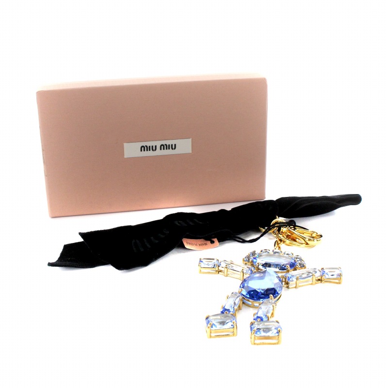 未使用品 ミュウミュウ miumiu キーホルダー バッグチャーム 