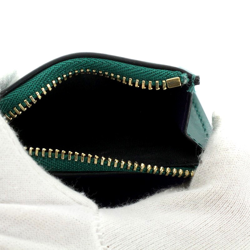 ブルガリ BVLGARI セルペンティ フォーエバー 財布 3つ折り レザー 緑