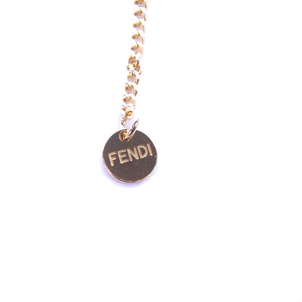 フェンディ FENDI サークルネックレス ペンダント FFモチーフ クリア 
