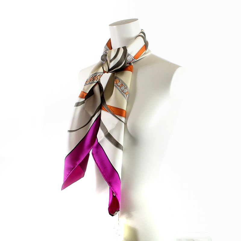 未使用品 エルメス HERMES カレ90 La Promenade du Matin 朝の散歩 