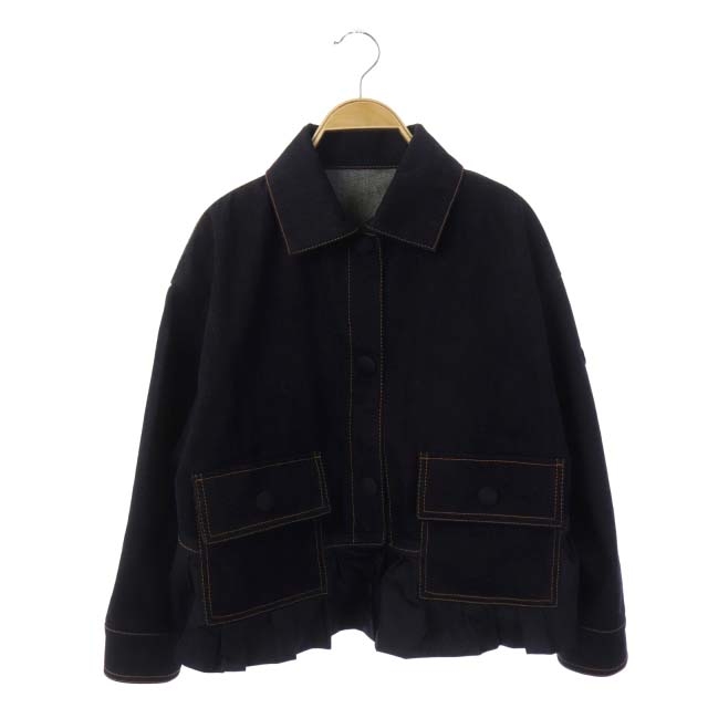 モンクレール MONCLER 20SS NYMPHE フリル デニムジャケット ブルゾン 