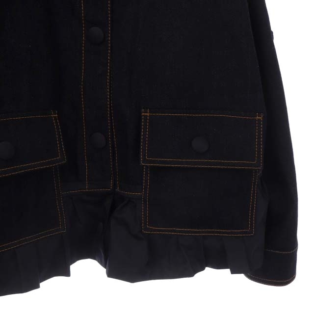 モンクレール MONCLER 20SS NYMPHE フリル デニムジャケット ブルゾン 