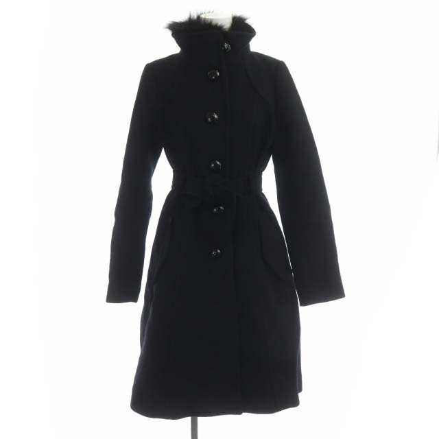 バーバリーブルーレーベル BURBERRY BLUE LABEL ウール ファーコート 