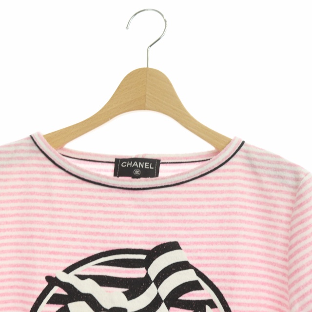 シャネル CHANEL 19C LA PAUSA パイル地ボーダーTシャツ カットソー 