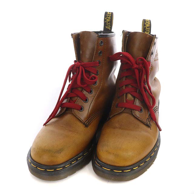 ドクターマーチン DR.MARTENS ショートブーツ 8ホール レースアップ 茶 ブラウン /MF ■OS レディース 【着後レビューで 送料無料】 茶色 ブラウン 8ホールブーツ ドクターマーチン Dr.Martens ブーツ