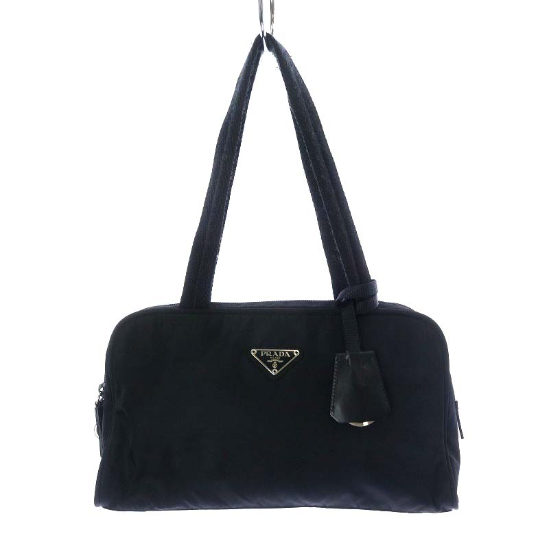 プラダ PRADA ミニボストンバッグ ハンドバッグ 三角プレート ナイロン 
