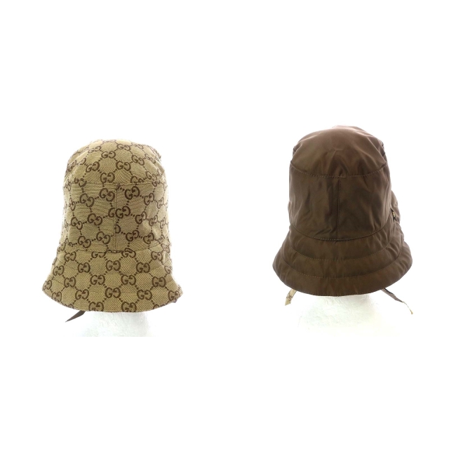 グッチ GUCCI 帽子 バケットハット リバーシブル GGキャンバス