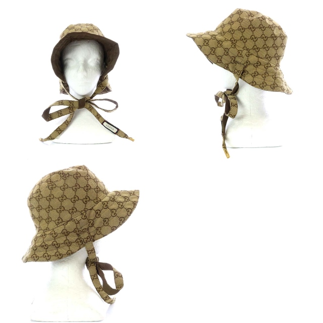 グッチ GUCCI 帽子 バケットハット リバーシブル GGキャンバス
