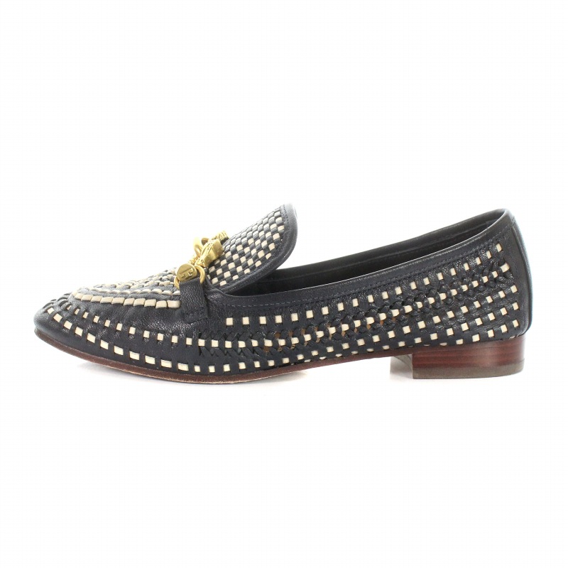 トリーバーチ TORY BURCH JESSA WOVEN LOAFER ローファー 編み レザー 