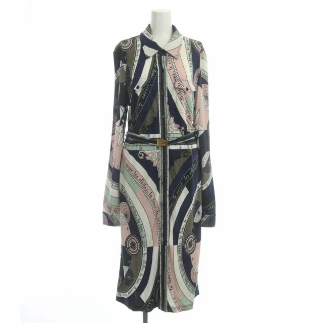 トリーバーチ TORY BURCH 総柄ステンカラーワンピース シャツ  