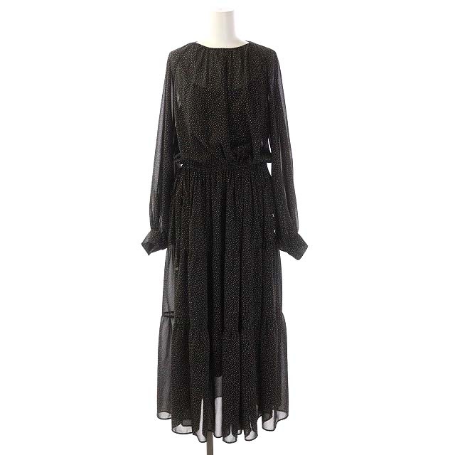 スピック スパン Spick Span ドット シフォン ワンピース ティアード フレア ロング 長袖 F 黒 ブラック オフホワイト Hs Os レディース 170 ベクトルパーク スピック スパン Spick Span ドット シフォン ワンピース ティアード フレア ロング 長袖 F 黒 ブラック オフホワイト Hs Os レディース 170 ベクトルパーク