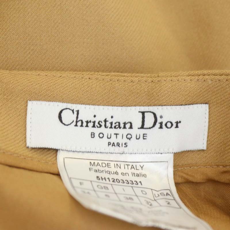 クリスチャンディオール Christian Dior タイトスカート ウール ミモレ 