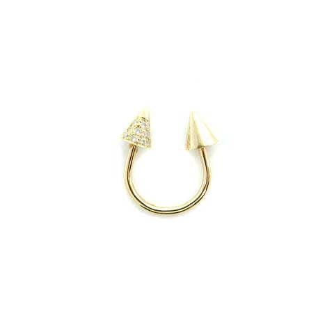 美品✨】アーカー AHKAH 渦巻く スイングダイヤピアス 片耳 18K  