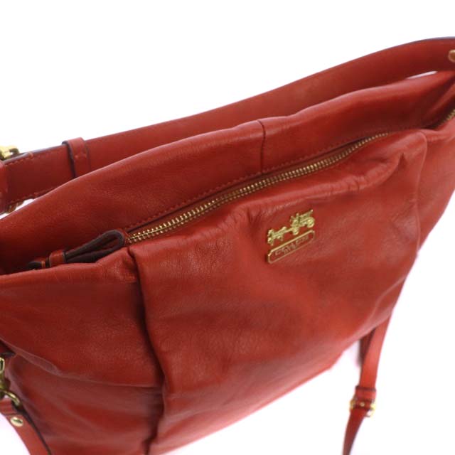 コーチ COACH ショルダーバッグ 2WAY ワンハンドル オレンジ