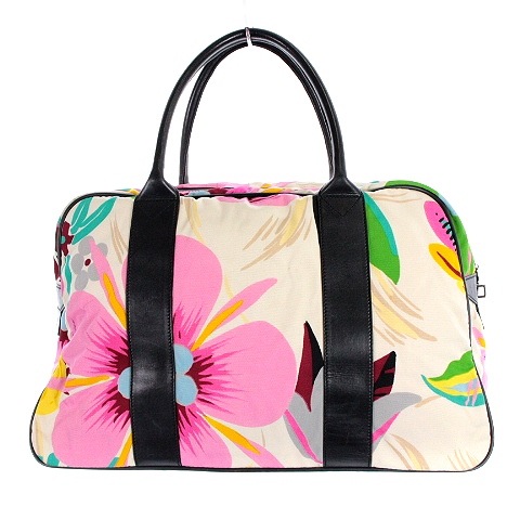 グッチ GUCCI ボストンバッグ 花柄 キャンバス レザー 総柄 マルチ