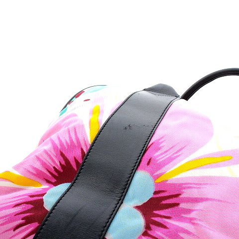 グッチ GUCCI ボストンバッグ 花柄 キャンバス レザー 総柄 マルチ