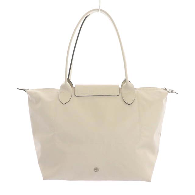 ロンシャン LONGCHAMP トートバッグ ナイロン ロゴ刺繍 ライトベージュ 