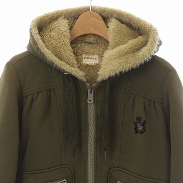 ディーゼル DIESEL 裏地フェイクファースウェットジャケット パーカー