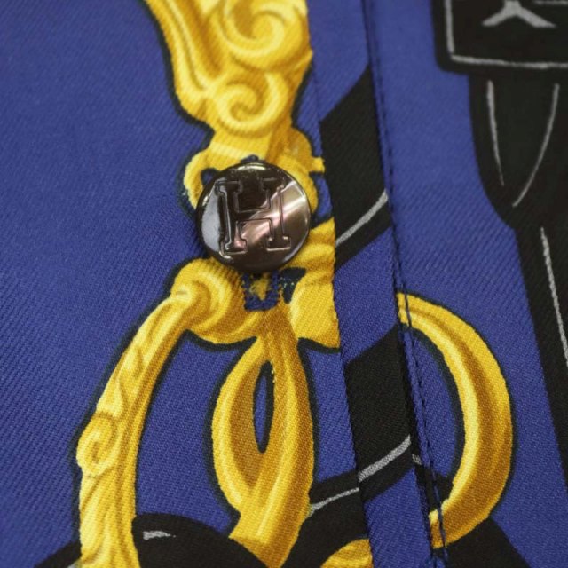 エルメス HERMES 馬車タグ brides de gala スカーフ柄 ニット