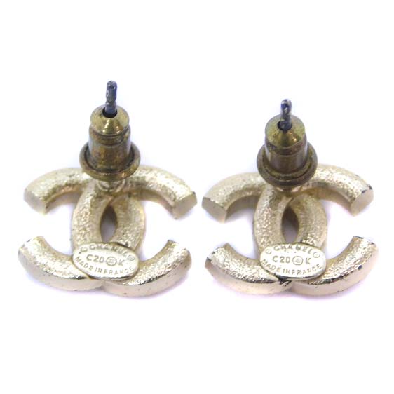 シャネル CHANEL ピアス ラインストーン ココマーク ゴールド色 C20K  