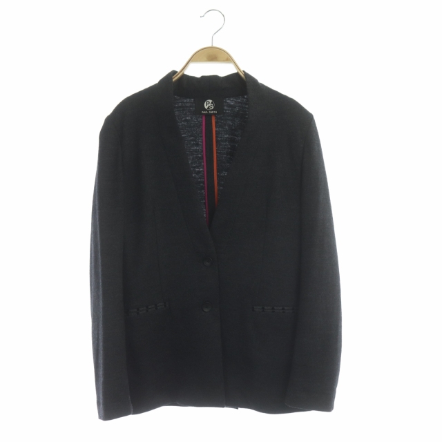 ポールスミス PAUL SMITH PS ノーカラーウールジャケット カラーレス 