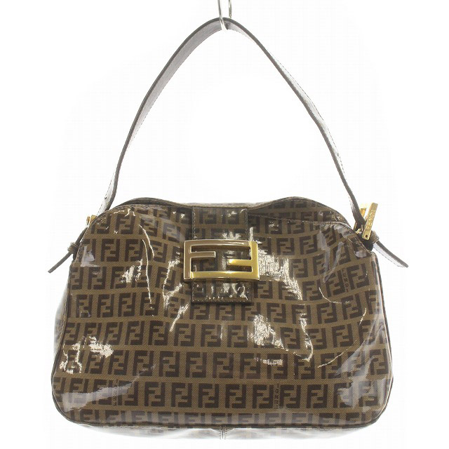 フェンディ FENDI マンマバケット ズッカ柄ズッキーノ エナメル レザー  
