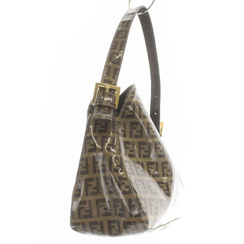 フェンディ FENDI マンマバケット ズッカ柄ズッキーノ エナメル レザー