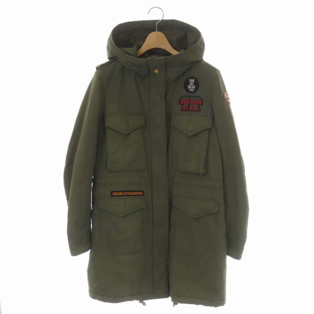 ディーゼル DIESEL フード付き中綿コート ミリタリーコート アウター S 