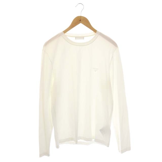 プラダ PRADA コットン ロゴ刺繍 ロングTシャツ カットソー 長袖 クルーネック L 白 ホワイト /ES OS AD メンズ 170-402207200008 | ベクトルパーク プラダ PRADA コットン ロゴ刺繍 ロングTシャツ カットソー 長袖 クルーネック L 白 ホワイト /ES OS AD メンズ 170-402207200008 | ベクトルパーク