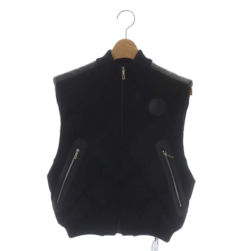 未使用品 エルメス HERMES セリエ ワッペン装飾 カシミヤ キルティング  