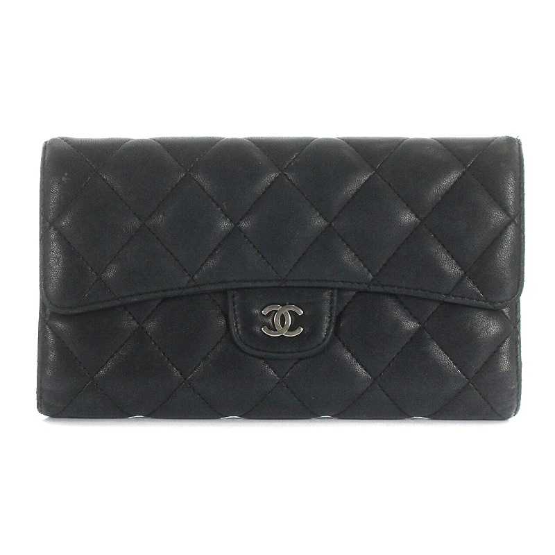 シャネル CHANEL マトラッセフラップ 長財布 二つ折り キルティング 
