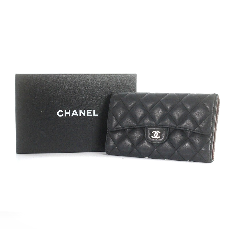 シャネル CHANEL マトラッセフラップ 長財布 二つ折り キルティング 