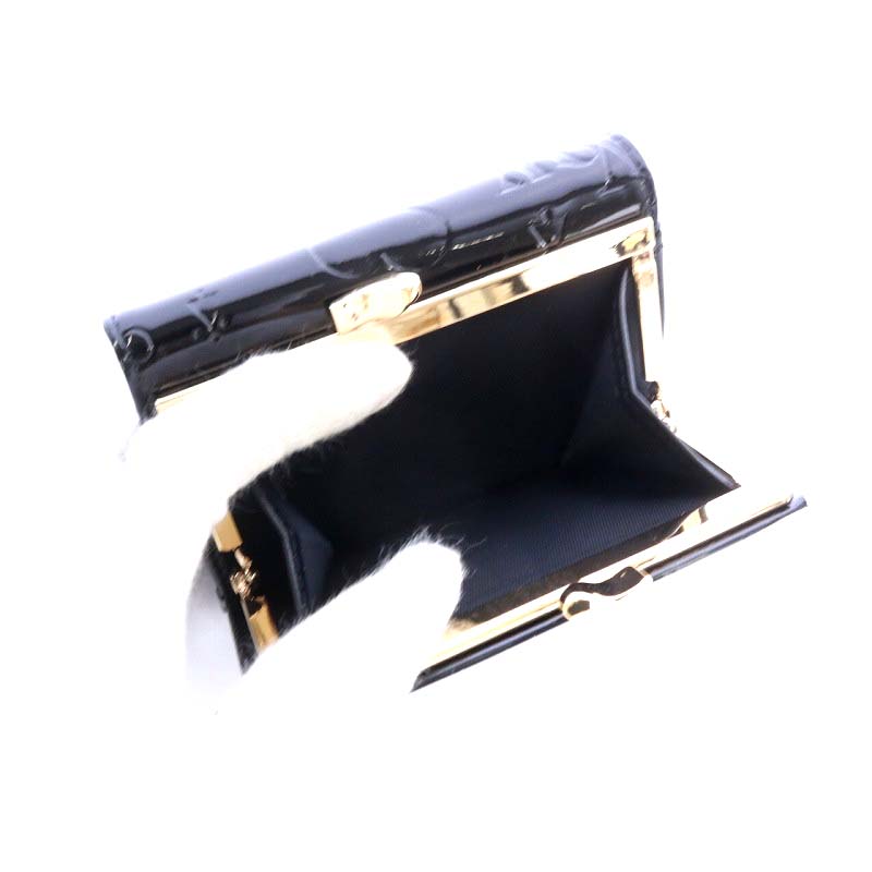 ヴィヴィアンウエストウッド がま口 財布 エナメル オーブ ブラック ヴィヴィアンウエストウッド Vivienne Westwood 財布 二つ折り