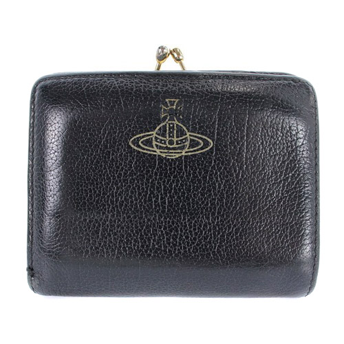 【美品】ヴィヴィアンウエストウッド オーブ 二つ折り財布　ブラック　レザー Vivienne Westwood 未使用 ヴィヴィアンウエストウッド 財布 二