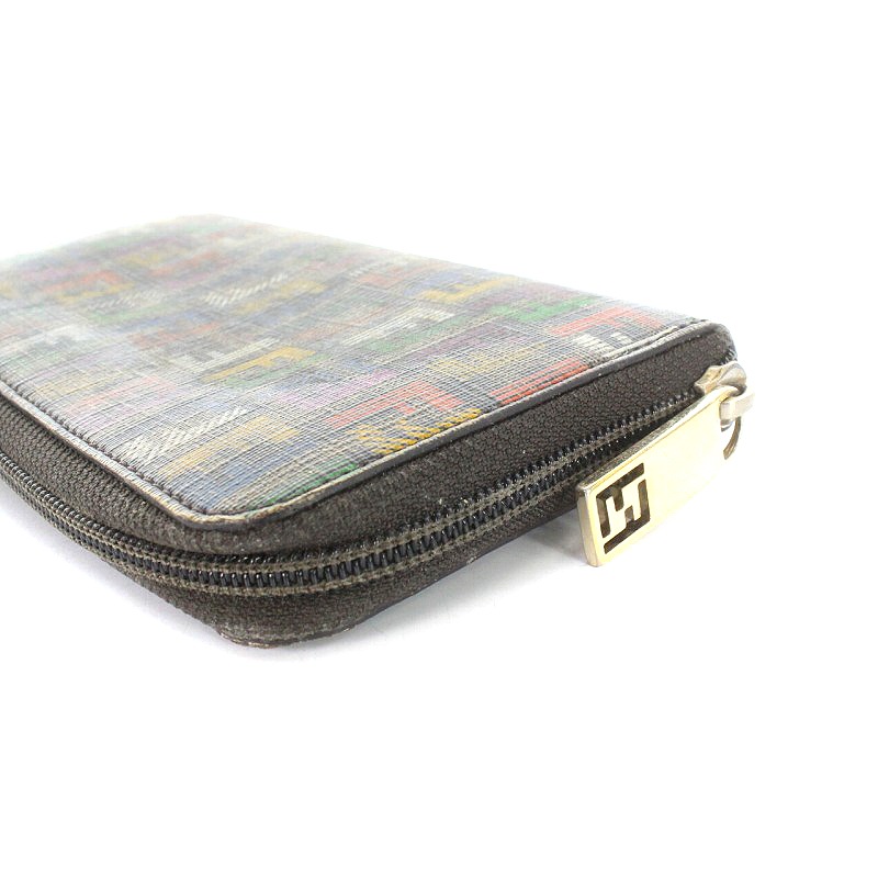 FENDI フェンディ　ズッカ柄　ラウンドファスナー　長財布 楽天市場】FENDI フェンディ/ズッカ柄 ラウンドファスナー長財布