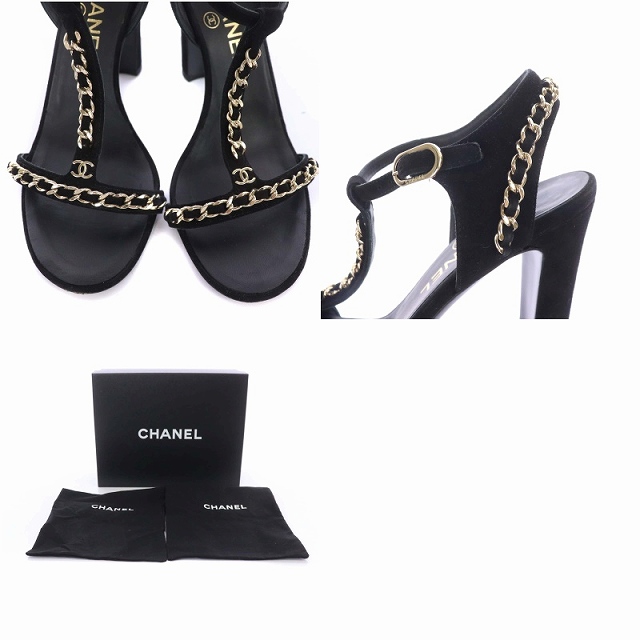 【ロゴとチェーンが可愛い♪】CHANEL サンダル シャネル CHANEL サンダル チェーンデザイン ココマーク