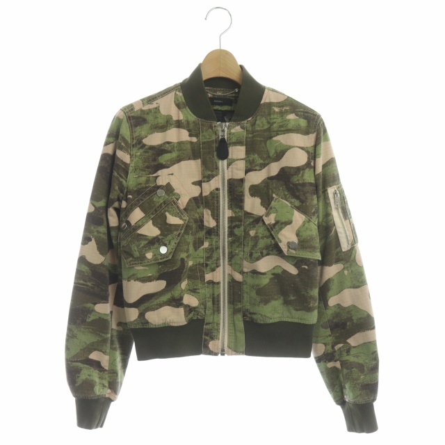 ディーゼル DIESEL ジャケット 迷彩柄 MA-1 ブルゾン 中綿 ジップ 
