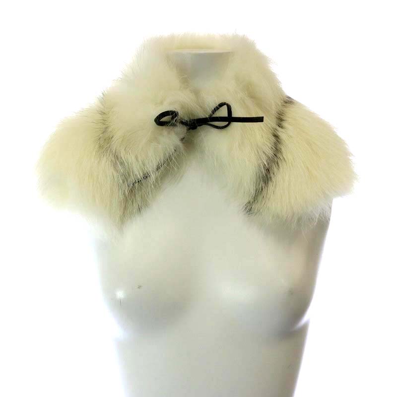 ミュウミュウ miumiu ティペット マフラー ブルーフォックスファー TU  