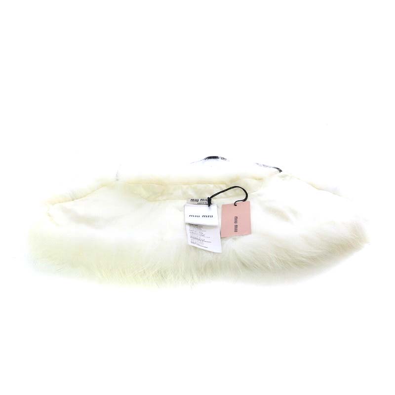 ミュウミュウ miumiu ティペット マフラー ブルーフォックスファー TU 