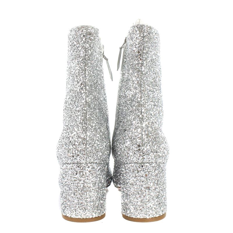 ミュウミュウ miumiu ホログラム ショートブーツ チャンキーヒール  