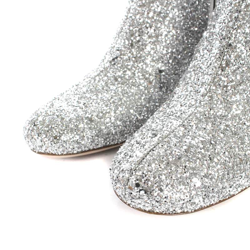 ミュウミュウ miumiu ホログラム ショートブーツ チャンキーヒール  